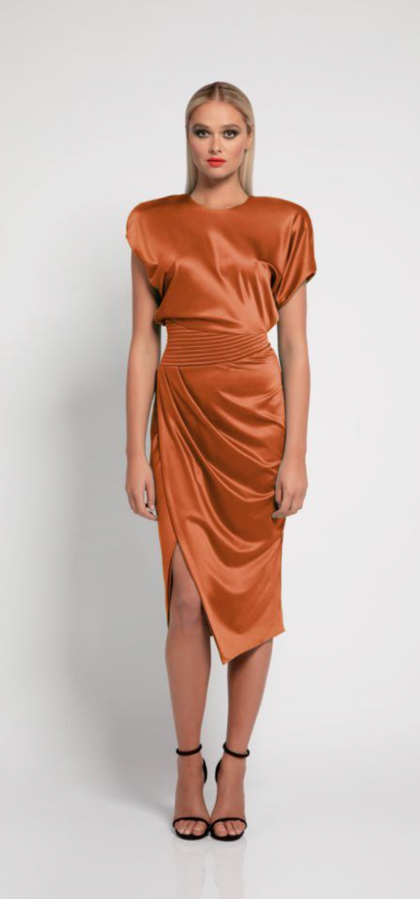 Bond Midi Dress- Papaya Zhivago