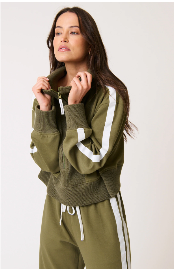 Annie sweater - Khaki/White