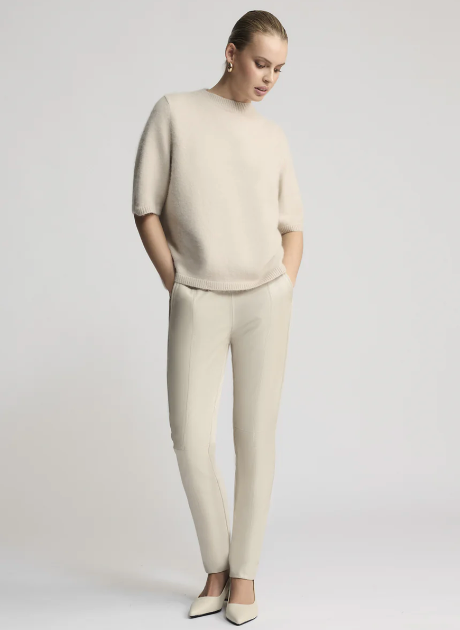 Chloe Short Sleeve Crewneck - Putty