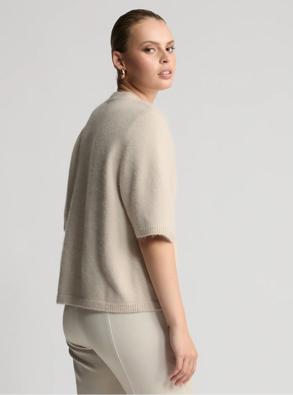 Chloe Short Sleeve Crewneck - Putty