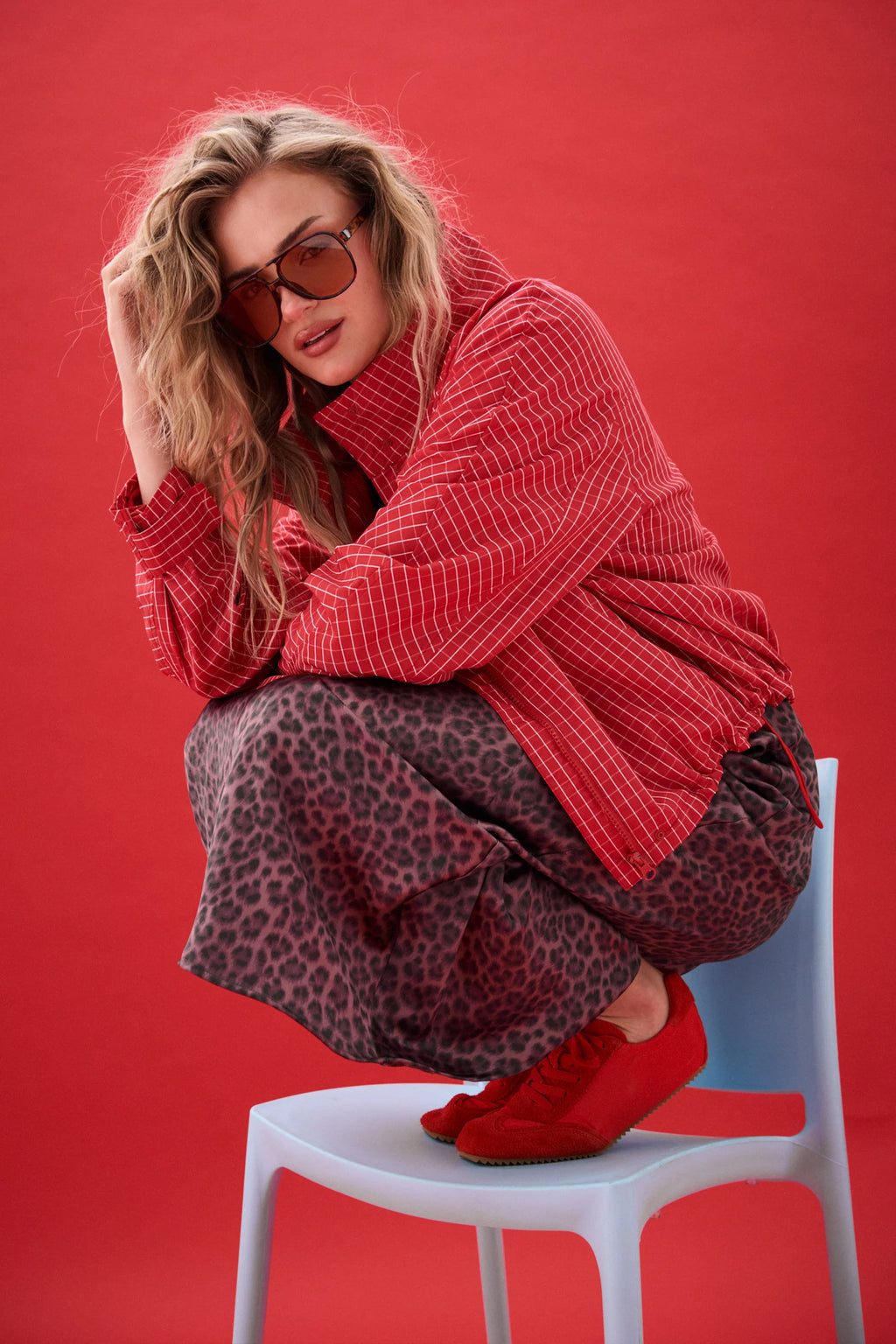 Beau Spray Jacket- Red Check
