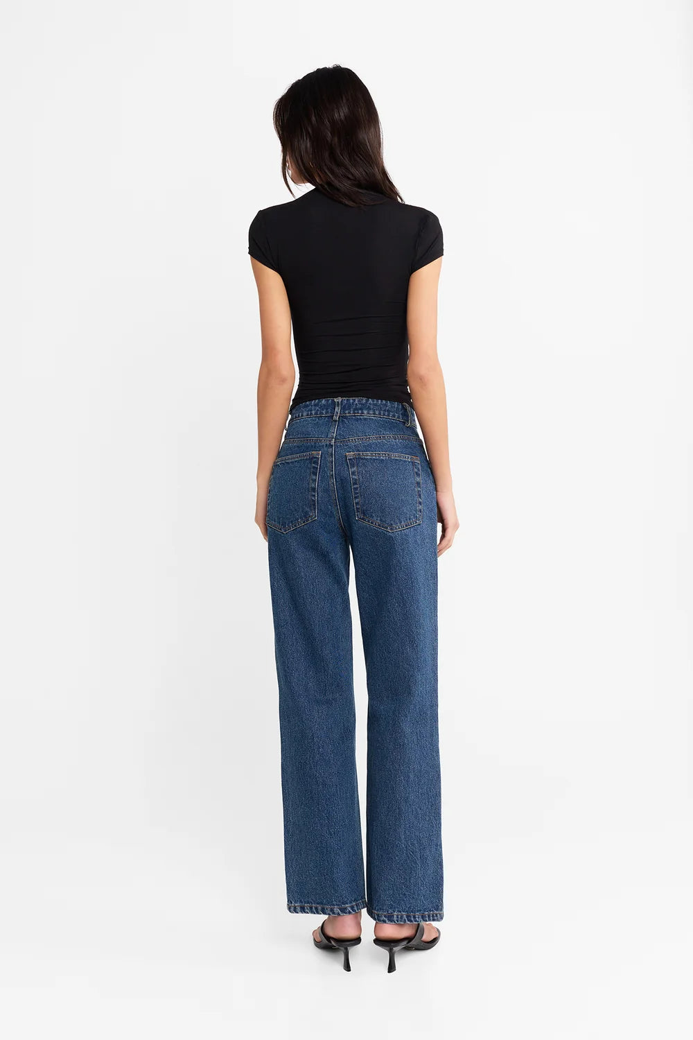 Adalia Cap Sleeve Top- Black