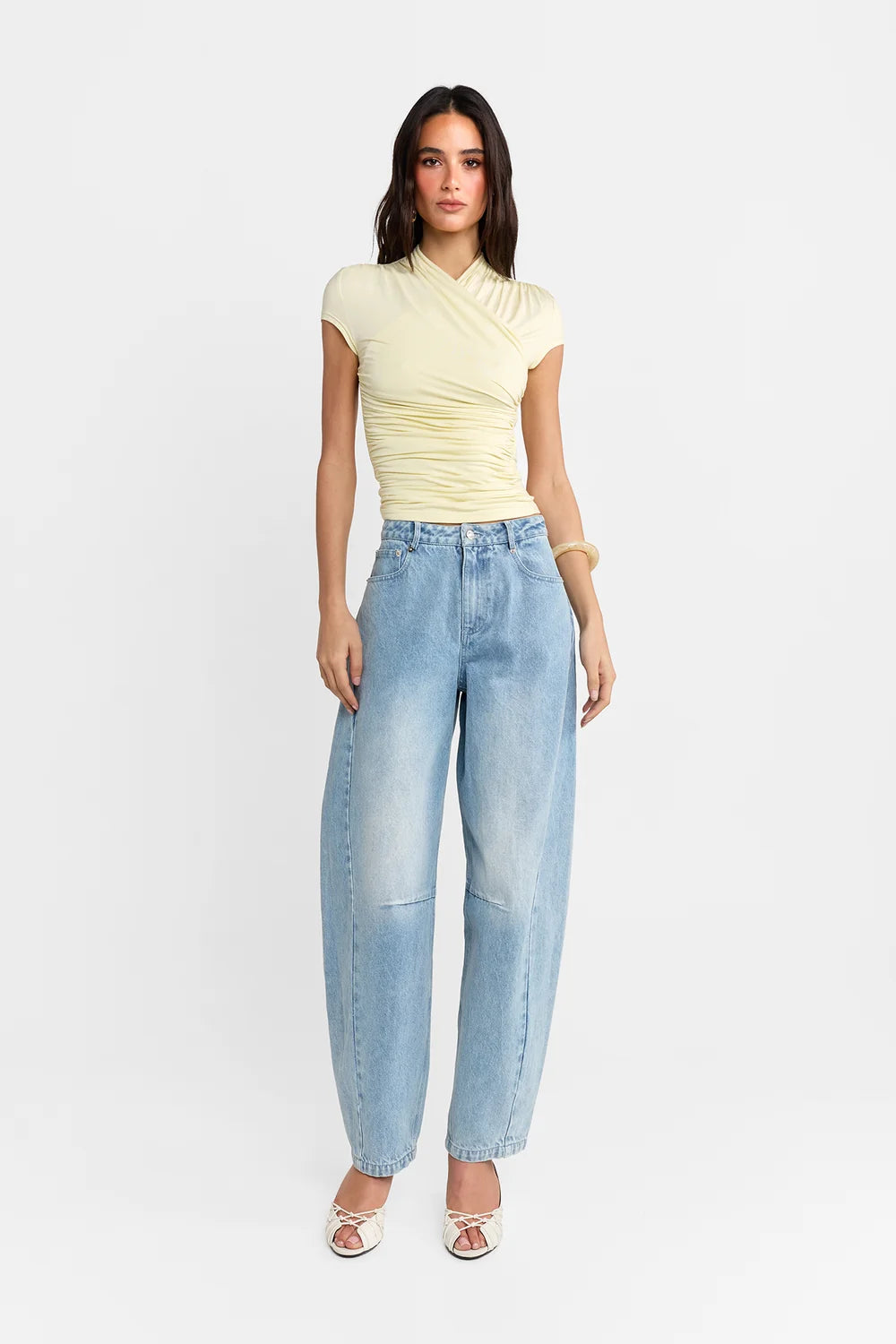 Adalia Cap Sleeve Top- Butter