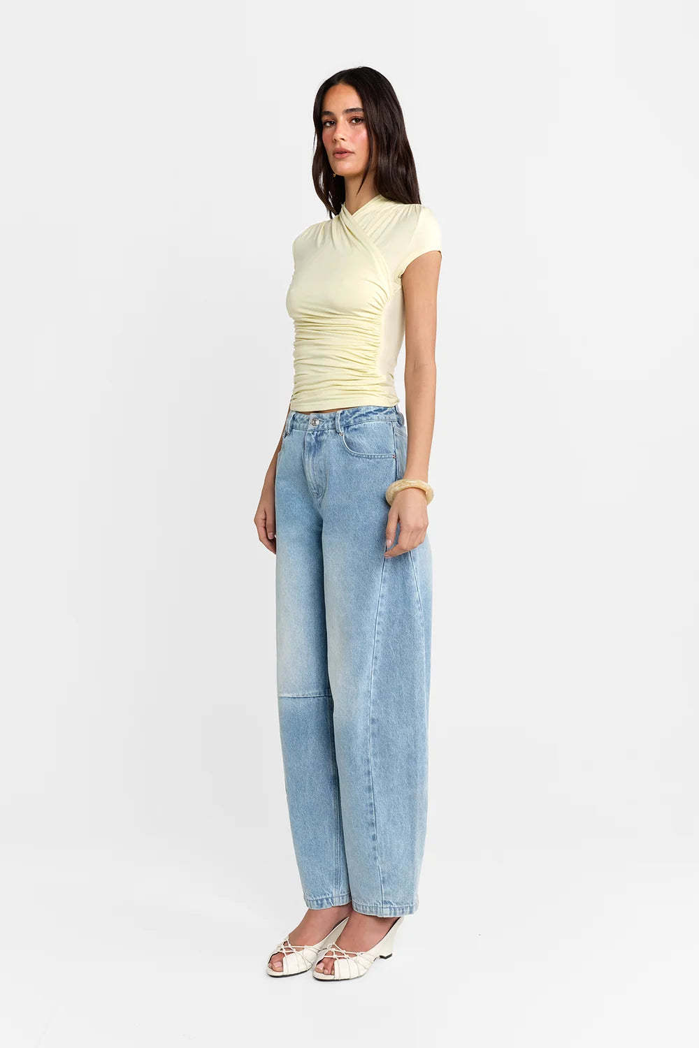 Adalia Cap Sleeve Top- Butter