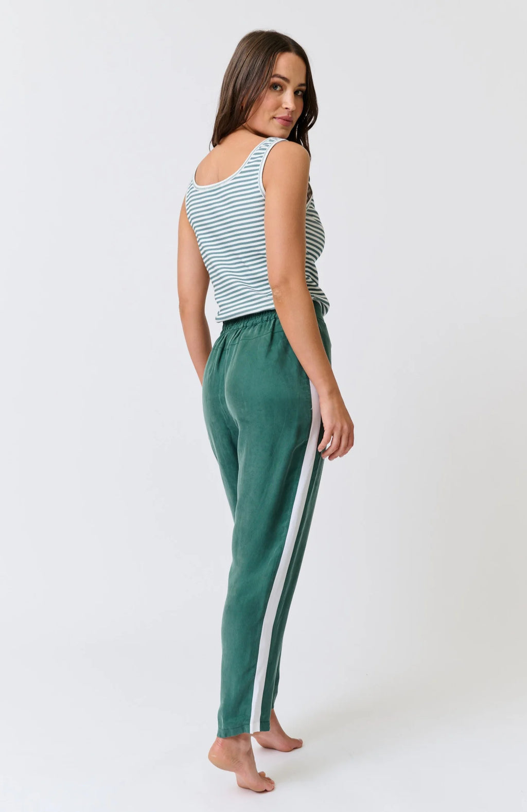 Calista Tank - Jade Stripe