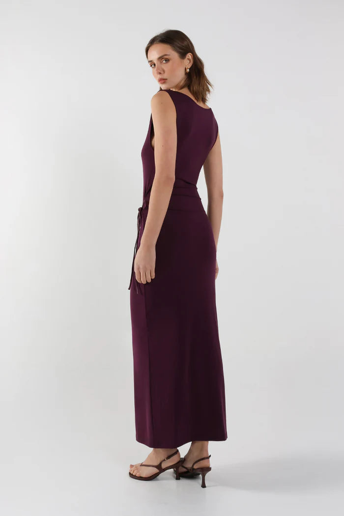 Evelina Maxi Dress - Plum
