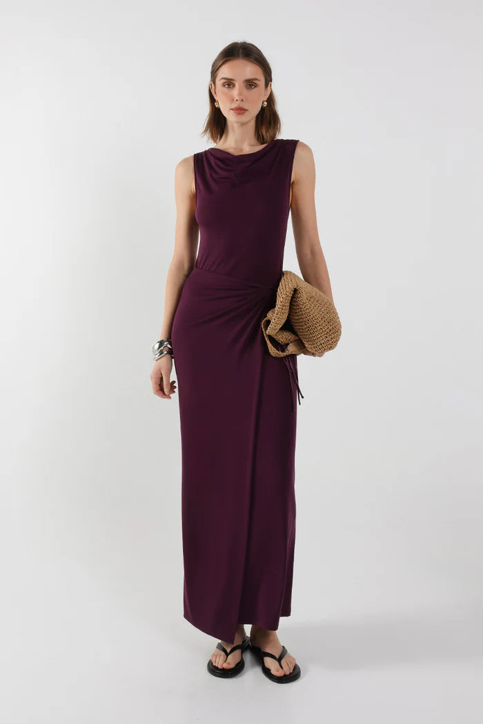 Evelina Maxi Dress - Plum