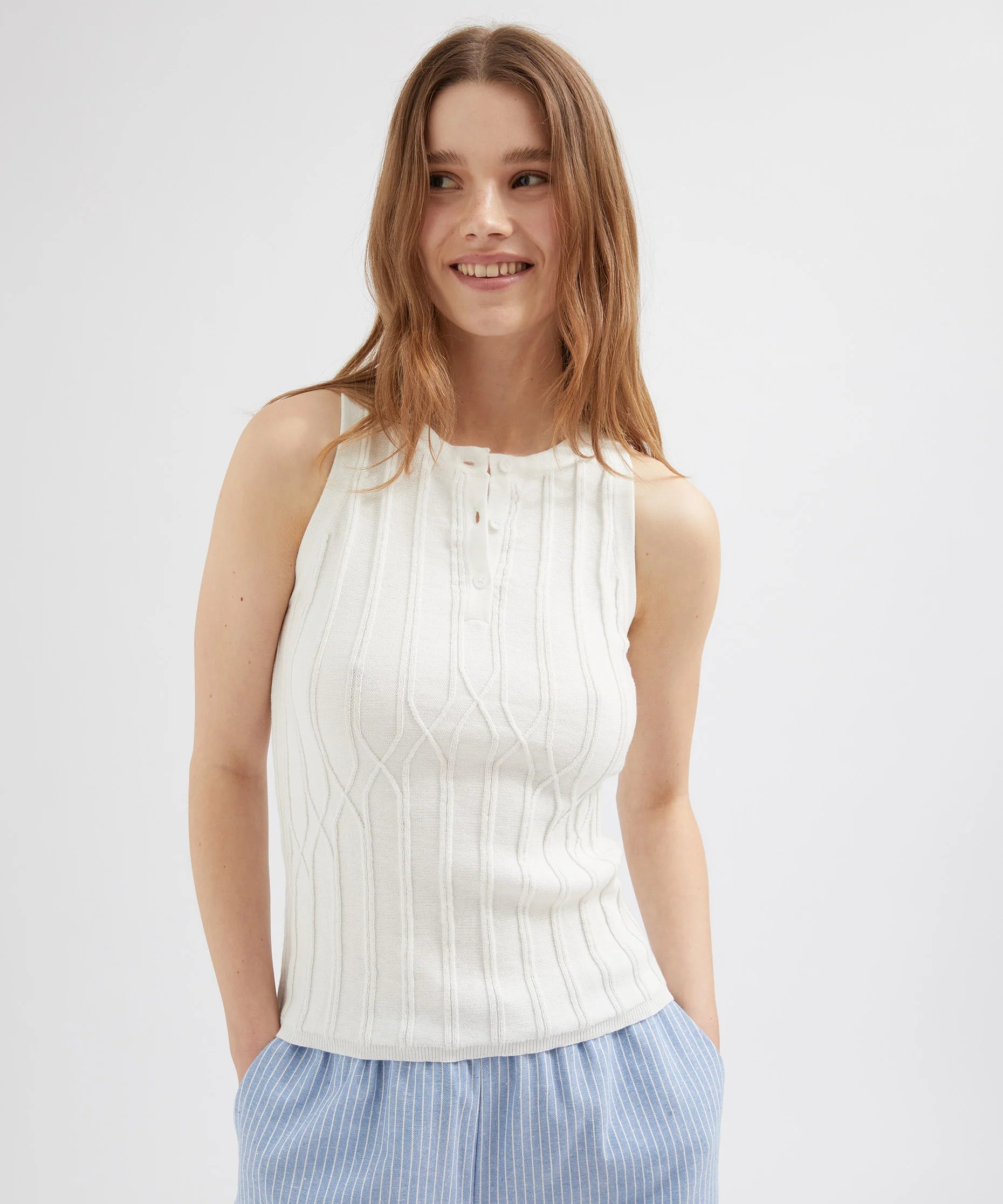 Buttoned Tank