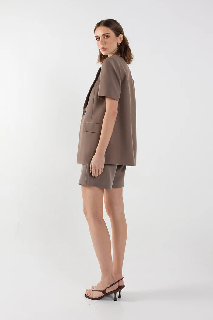 Jonas S/S Blazer - Taupe