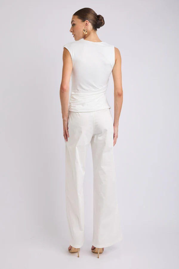 Lorena Asymmetrical Top - White