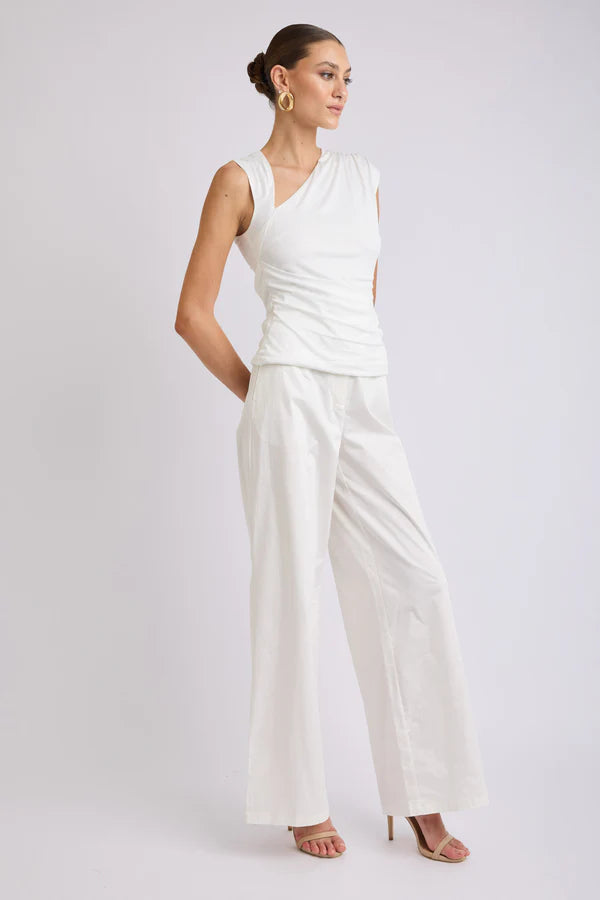 Lorena Asymmetrical Top - White