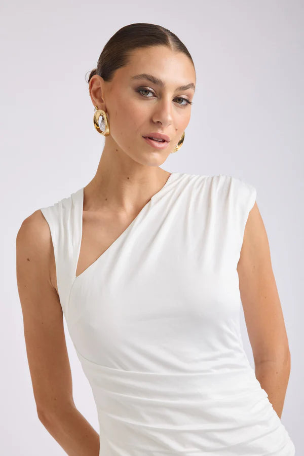 Lorena Asymmetrical Top - White
