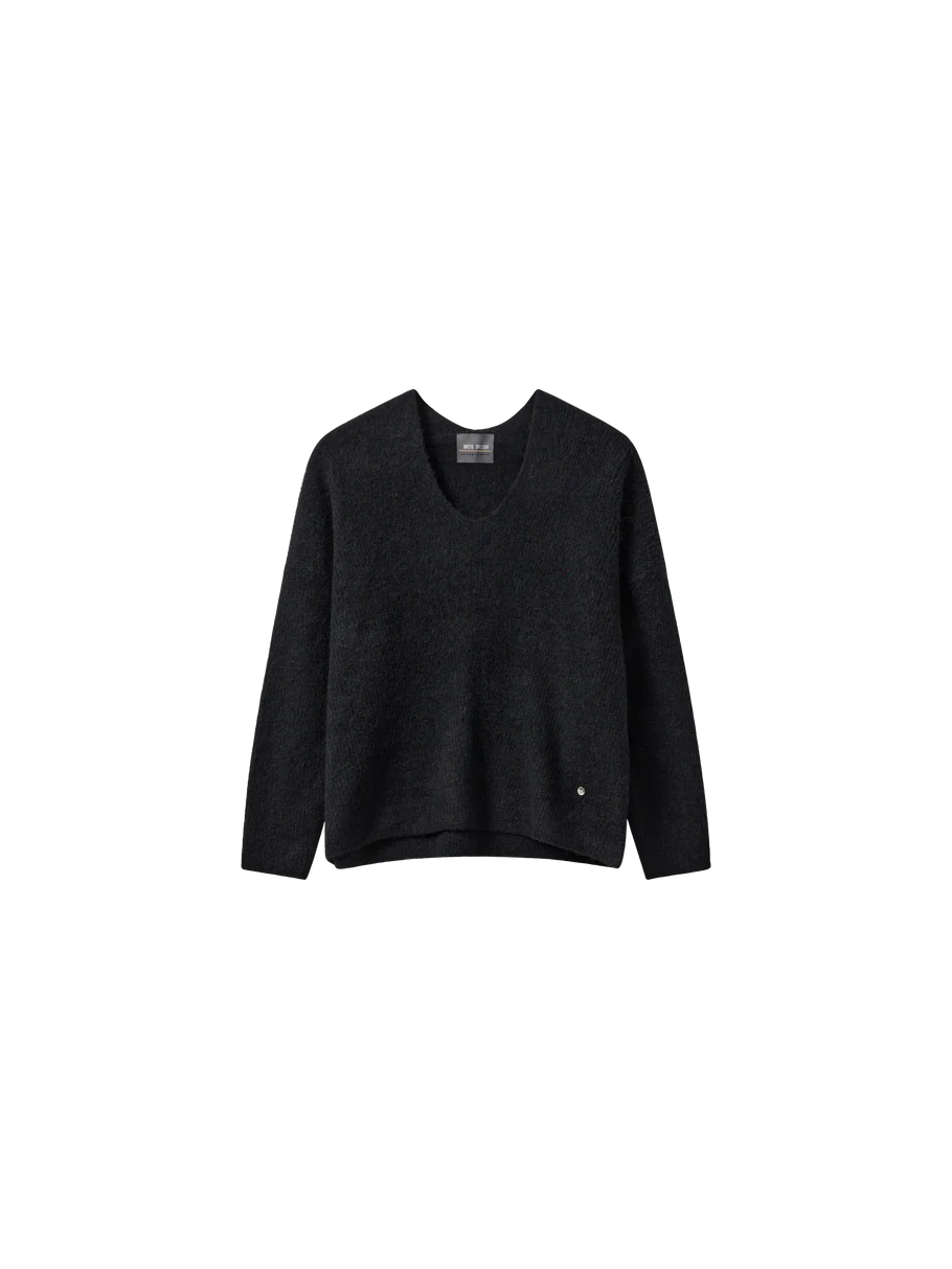 Thora V Neck Knit - Black