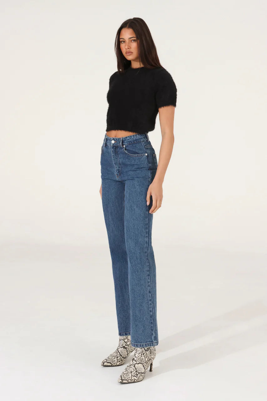 Ruby Knit Tee - Black