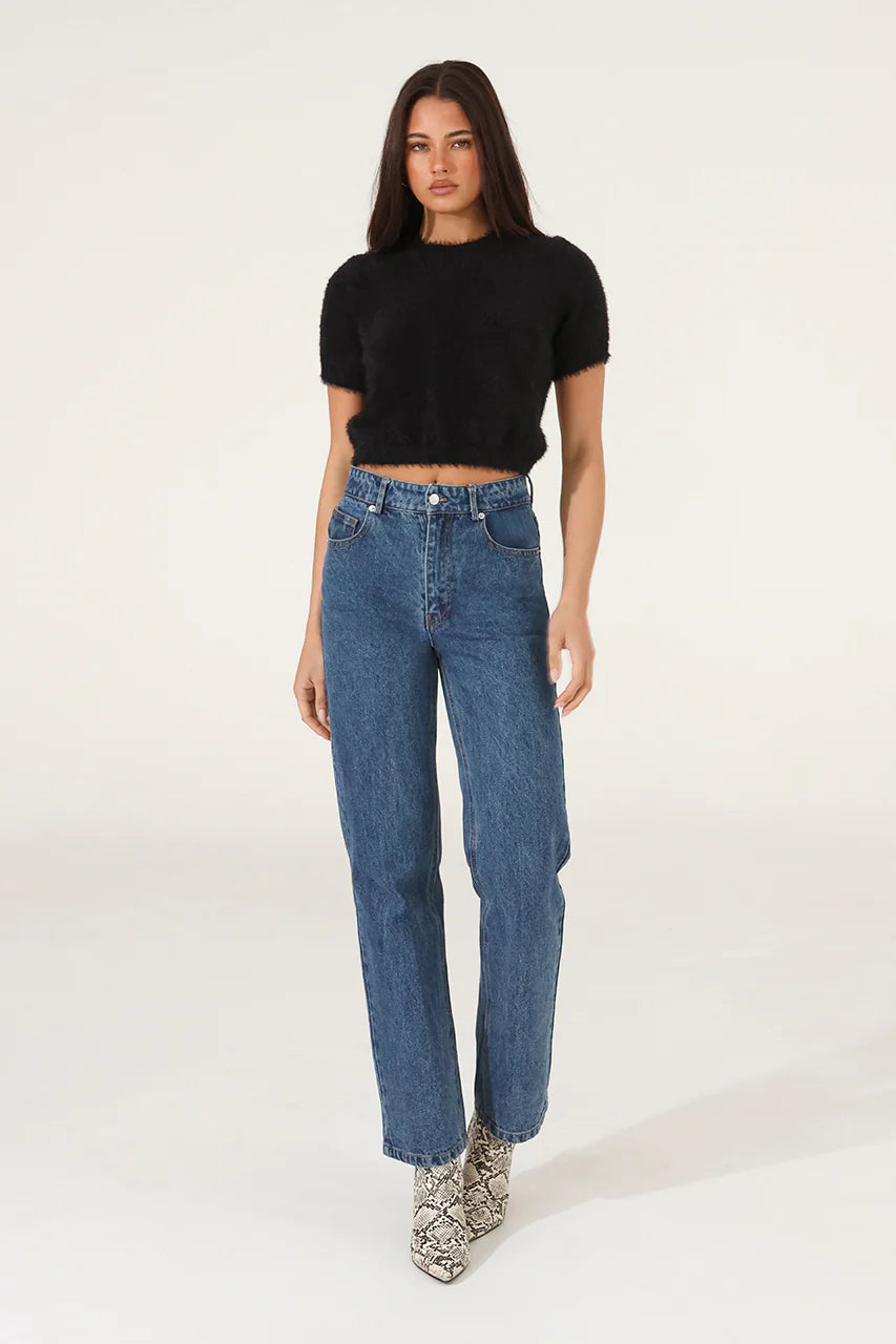 Ruby Knit Tee - Black