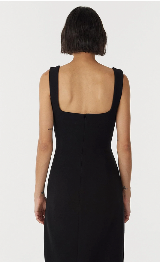 Enigma Tuck Dress- Black