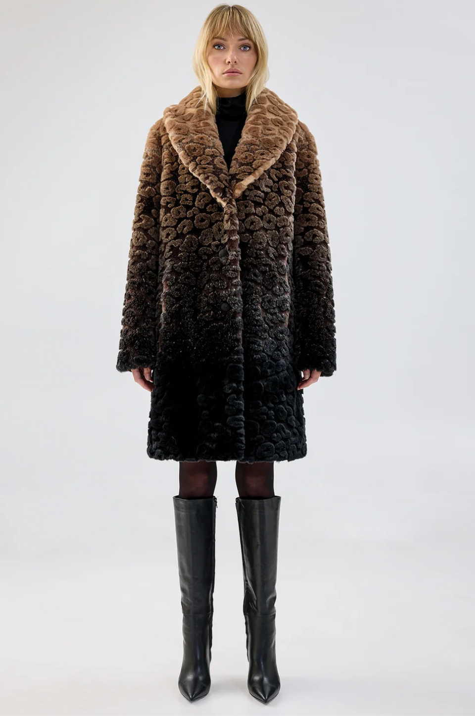 Boho Coat - Ombre Leopard