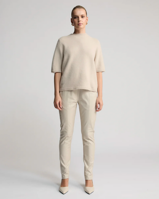 Chloe Short Sleeve Crewneck - Putty