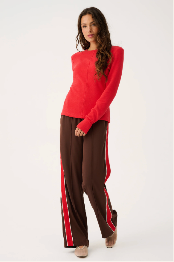 Dusty Pant- Truffle/Red