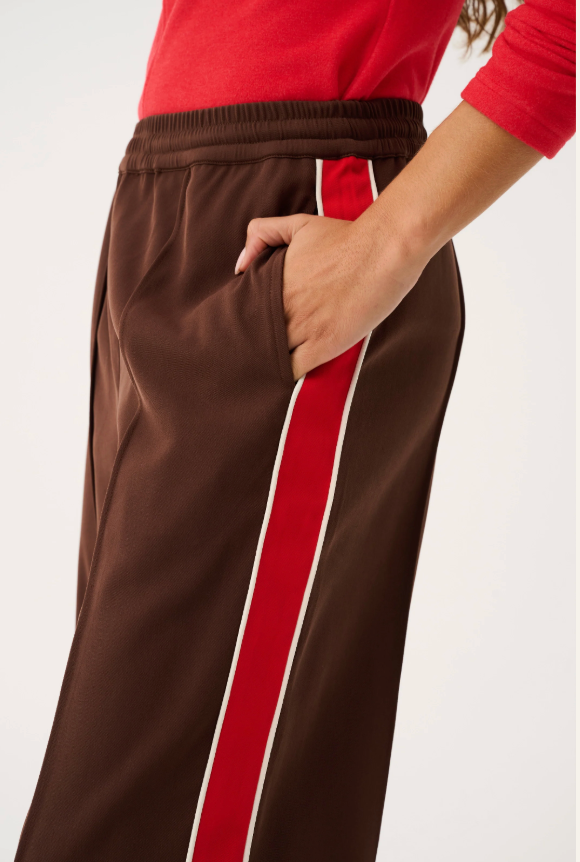 Dusty Pant- Truffle/Red