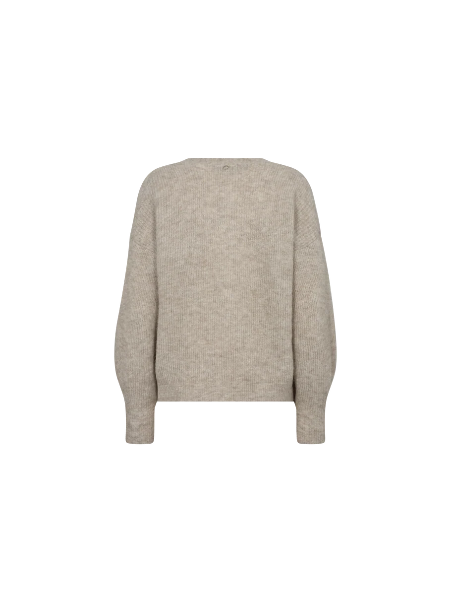 Thora V Neck Knit - Feather Gray