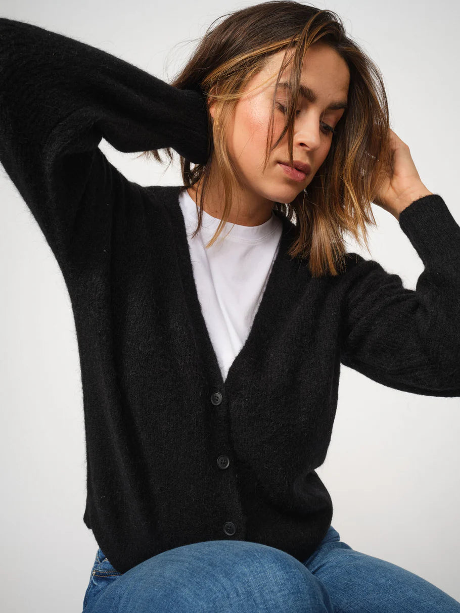 Thora V Neck Knit - Black