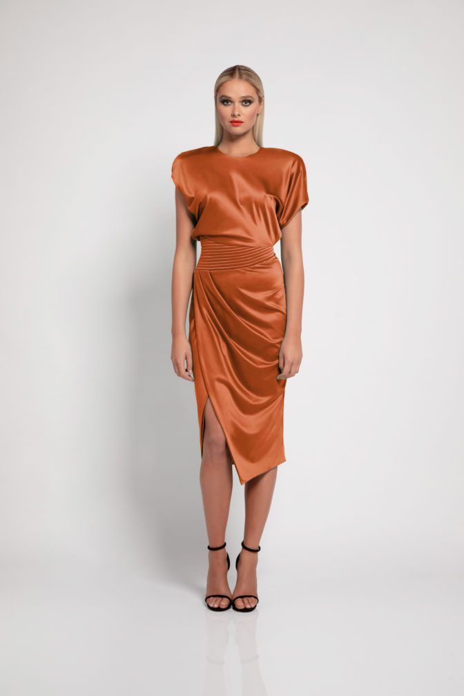 Bond Midi Dress- Papaya Zhivago