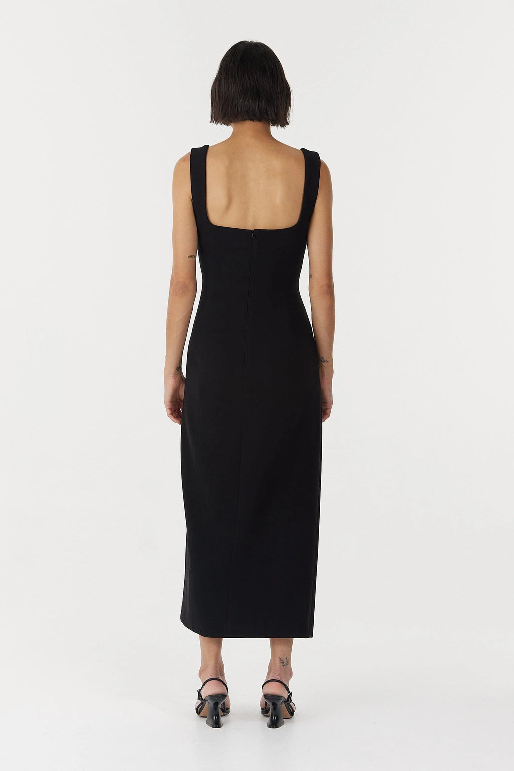 Enigma Tuck Dress- Black