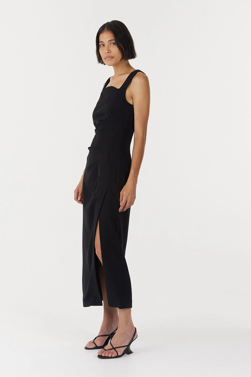 Enigma Tuck Dress- Black