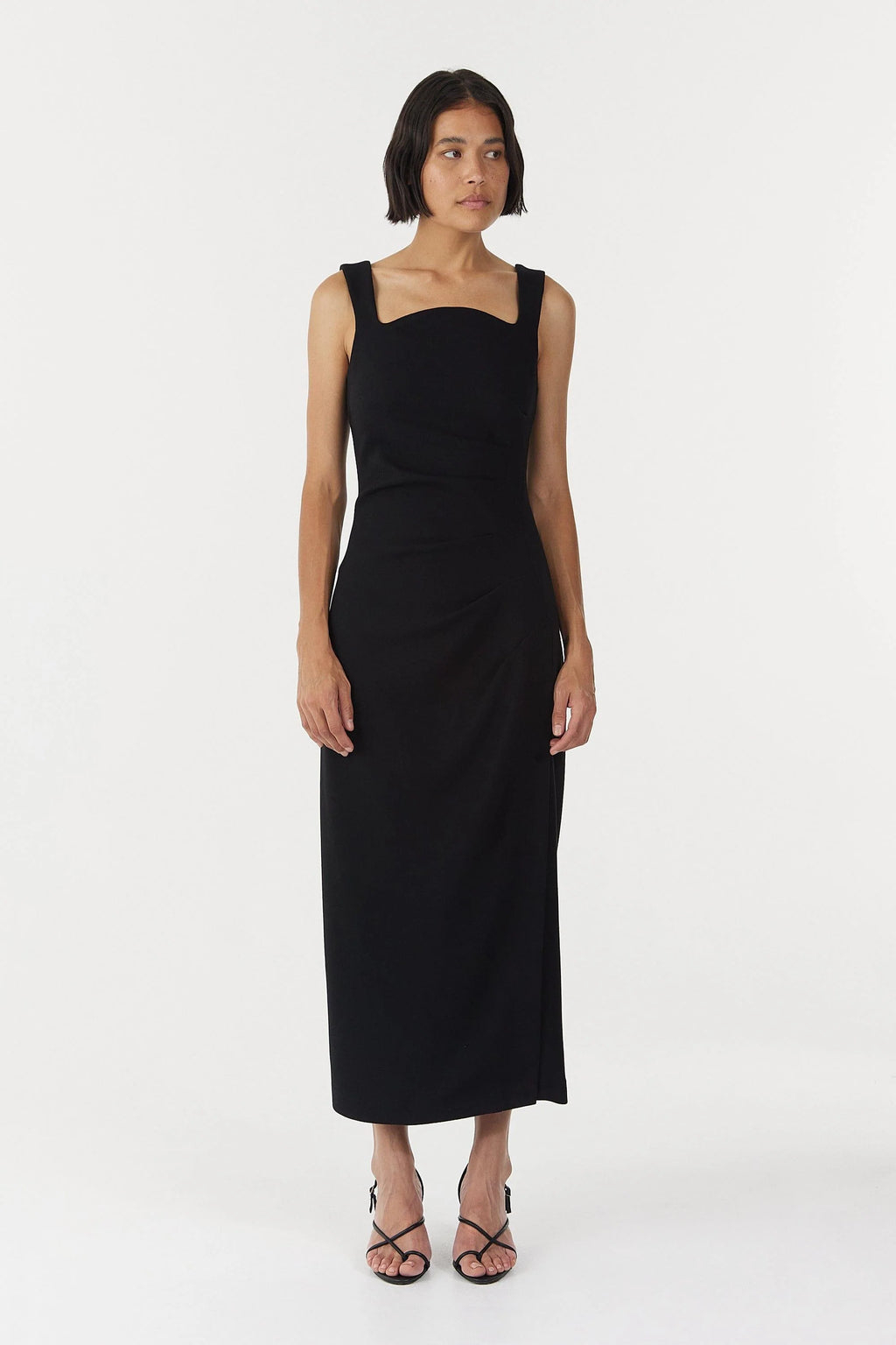 Enigma Tuck Dress- Black