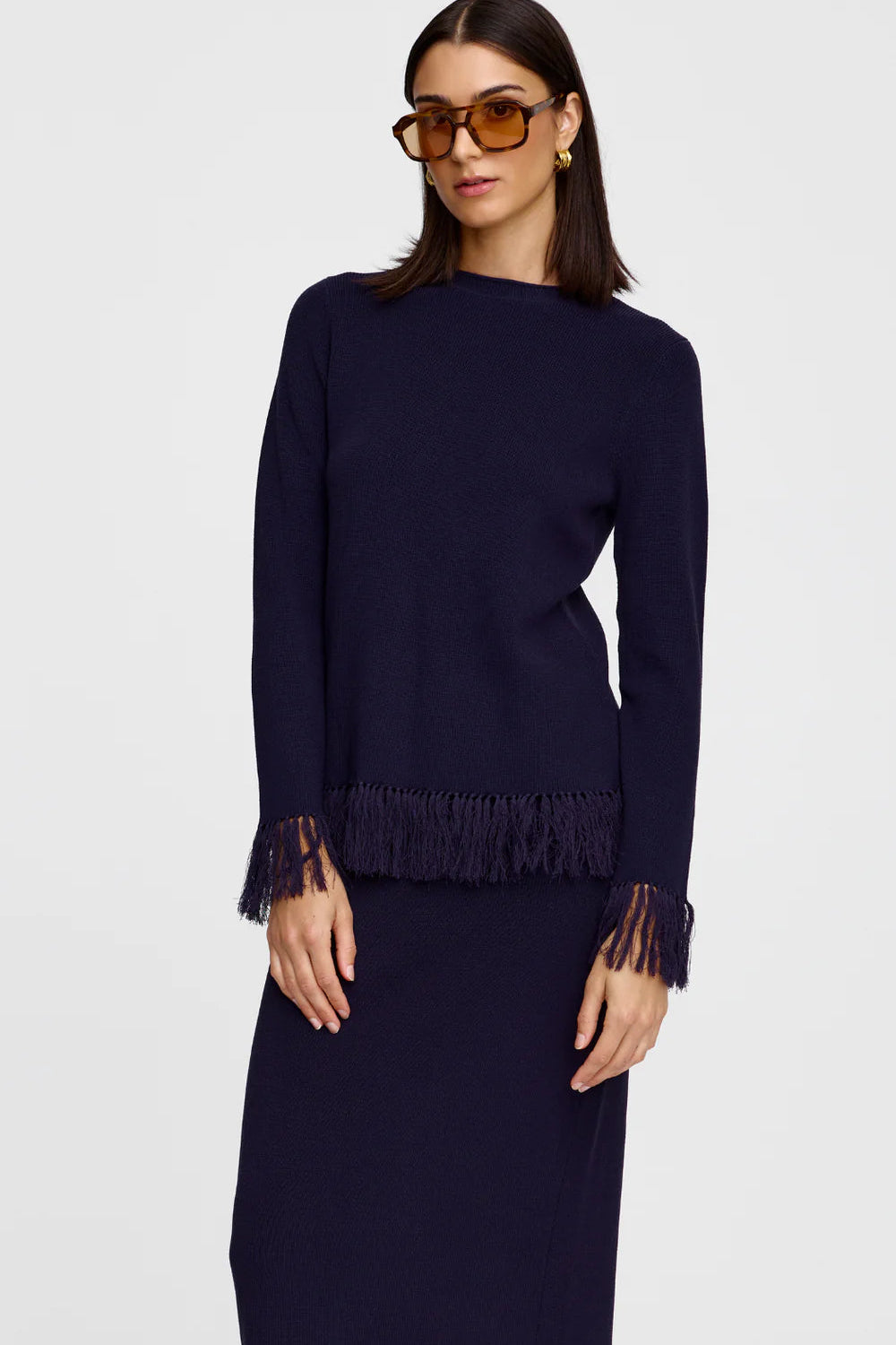 Marigold Knit Top - Midnight