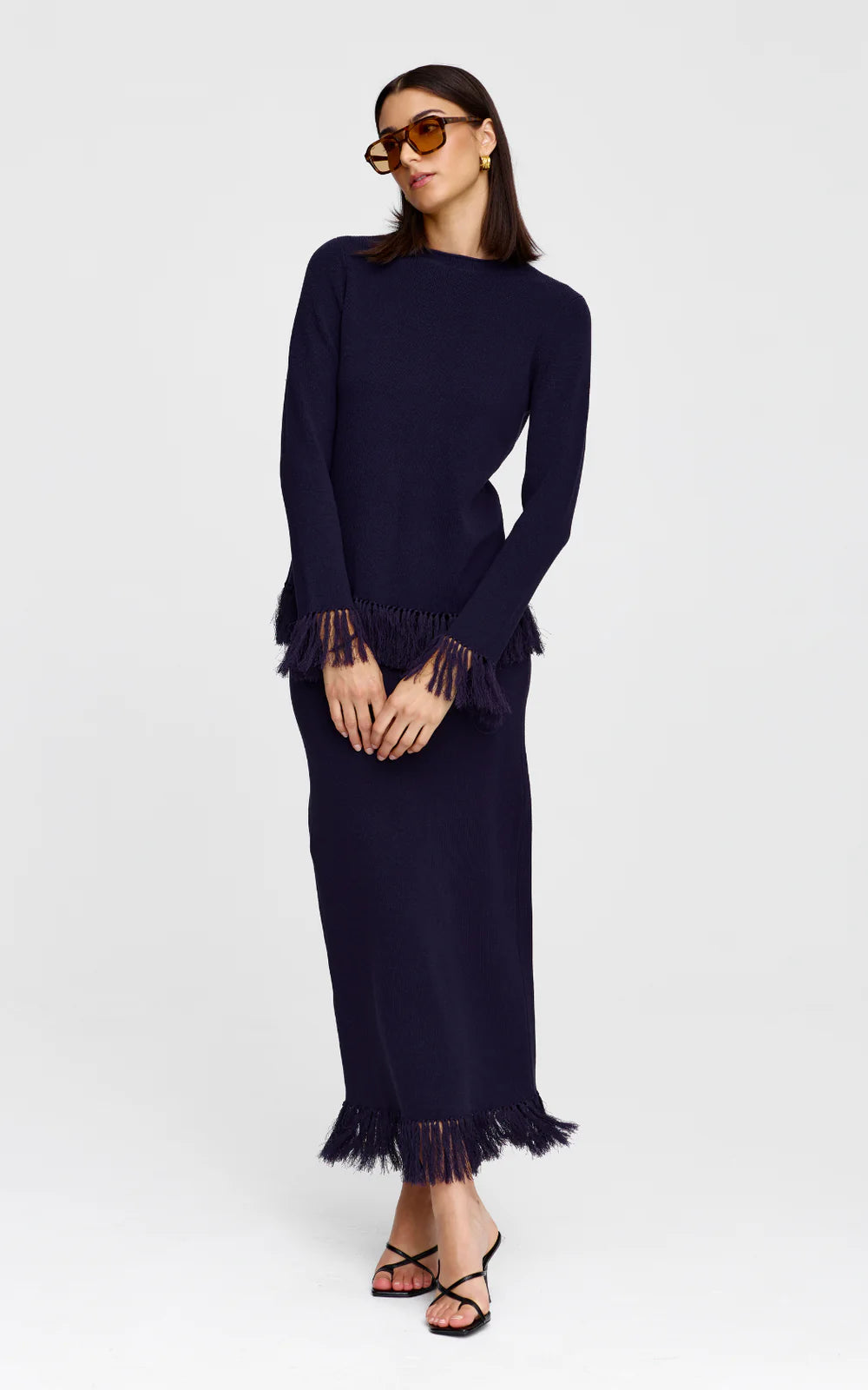 Marigold Knit Top - Midnight