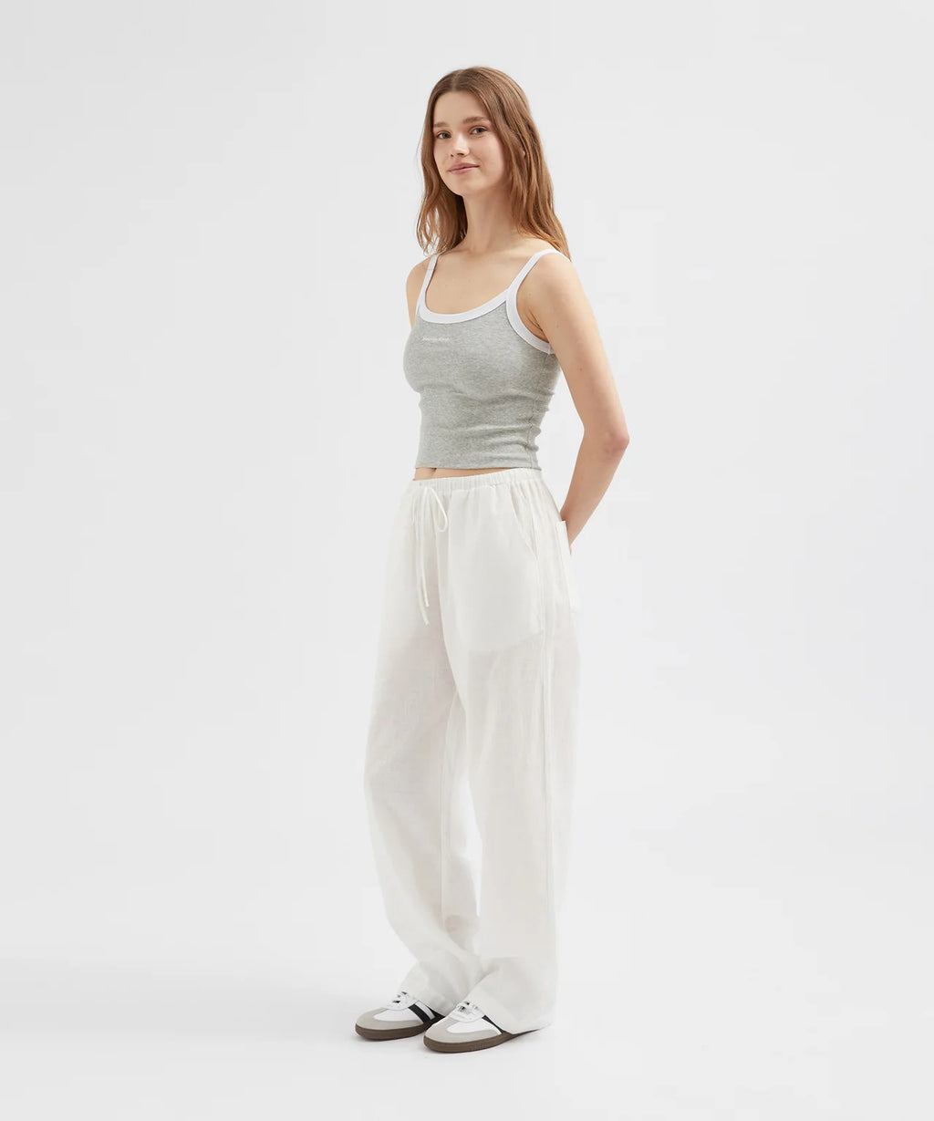Relaxed Tie Pant - White