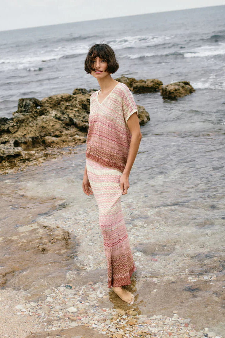 Shani Zig Zag V Neck