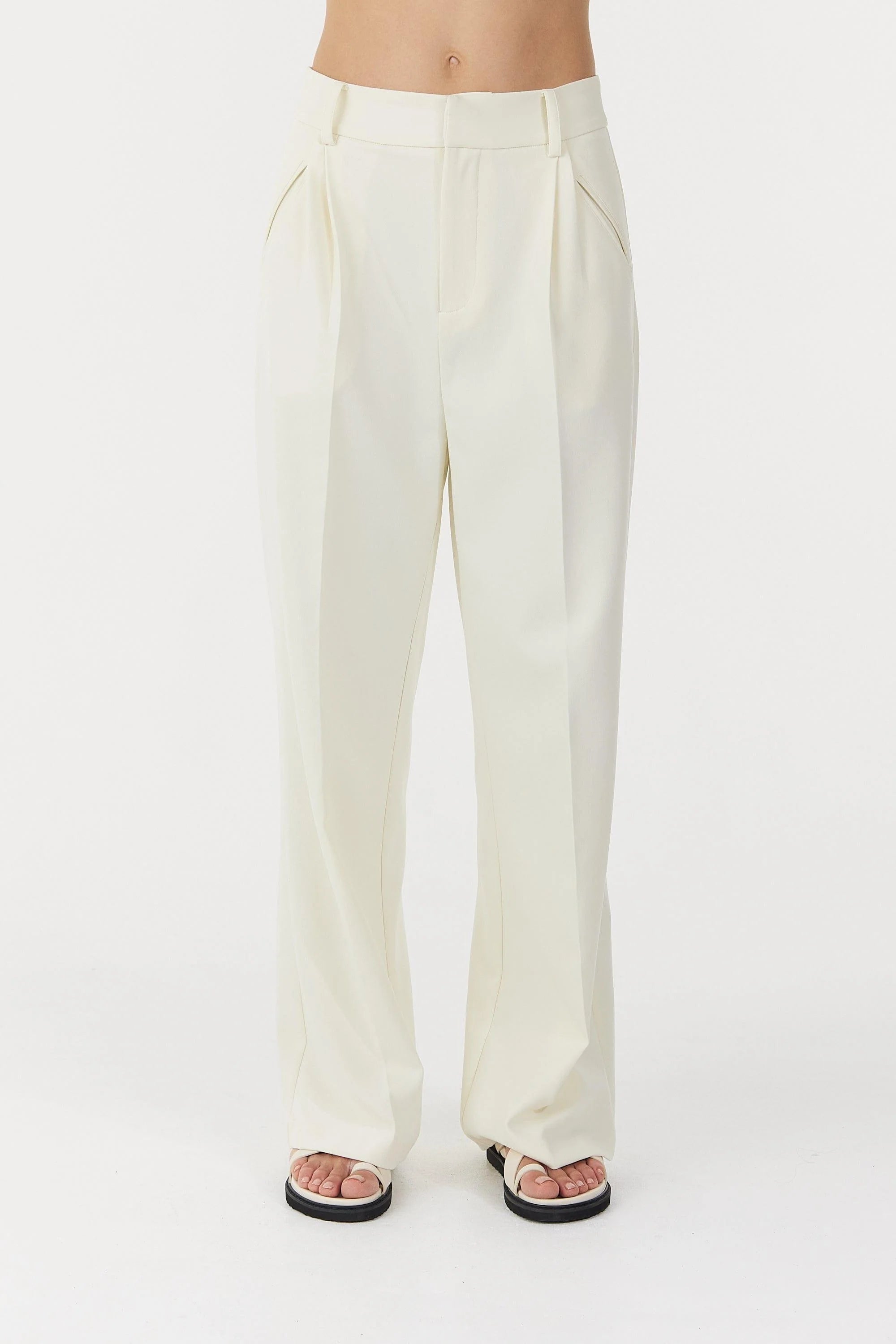 Skyline Tailored Trousers - Warm White
