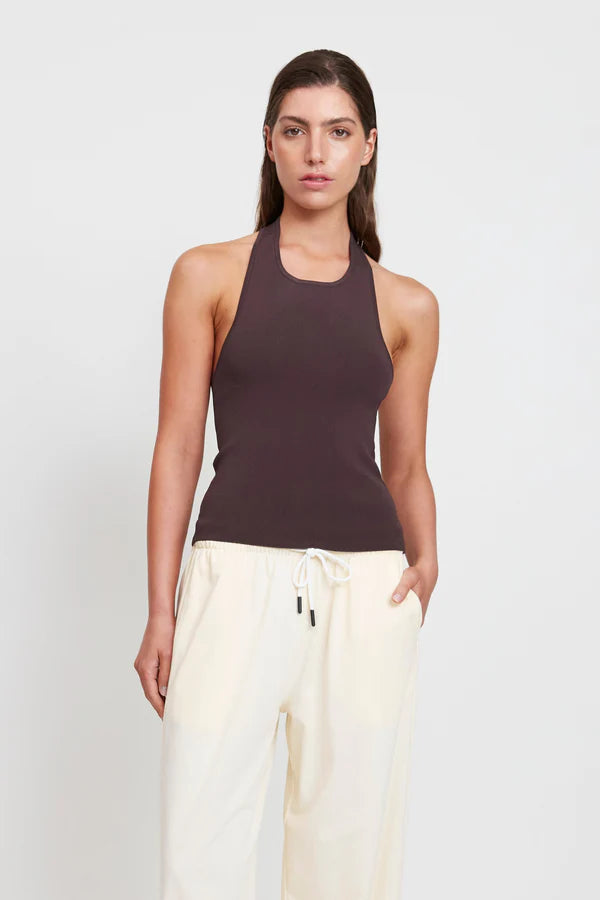 Venice Halter Top - Chocolate