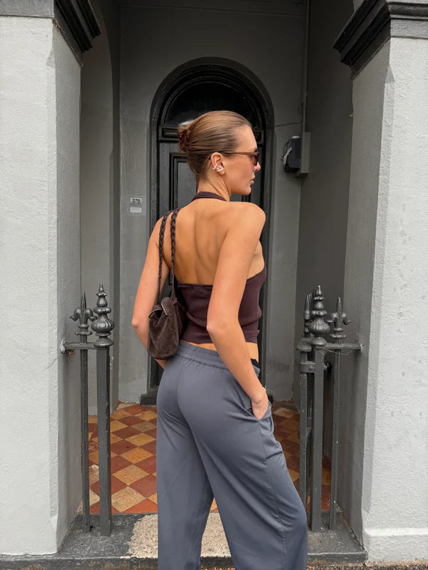 Venice Halter Top - Chocolate